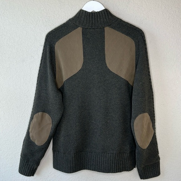 NWT Eddie Bauer Toppenish Windcutter 1/4 Zip Field Merino Wool Sweater Size L - Picture 6 of 15